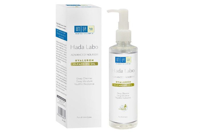 Dầu tẩy trang hada labo advanced nourish hyaluron cleanser giúp loại bỏ nhanh chóng bụi bẩn và lớp tẩy trang trên da mặt