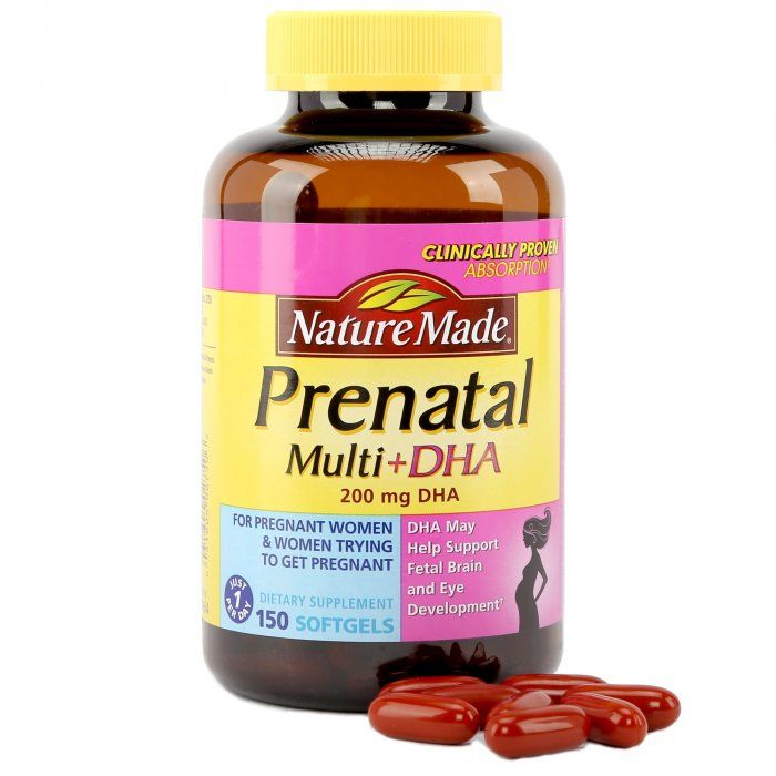 Thuốc bổ dành cho bà bầu Nature Made Prenatal Multi + DHA