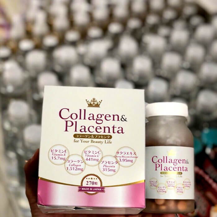 Viên Collagen Placenta uống trắng da của Nhật 270 viên 